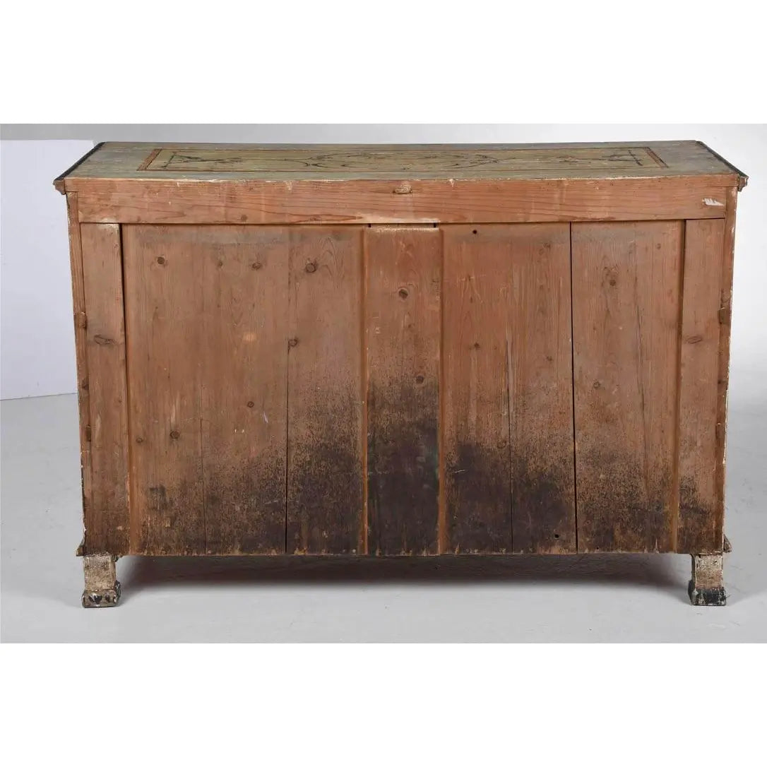 18th Century Italian Neoclassical Polychrome Painted Commode