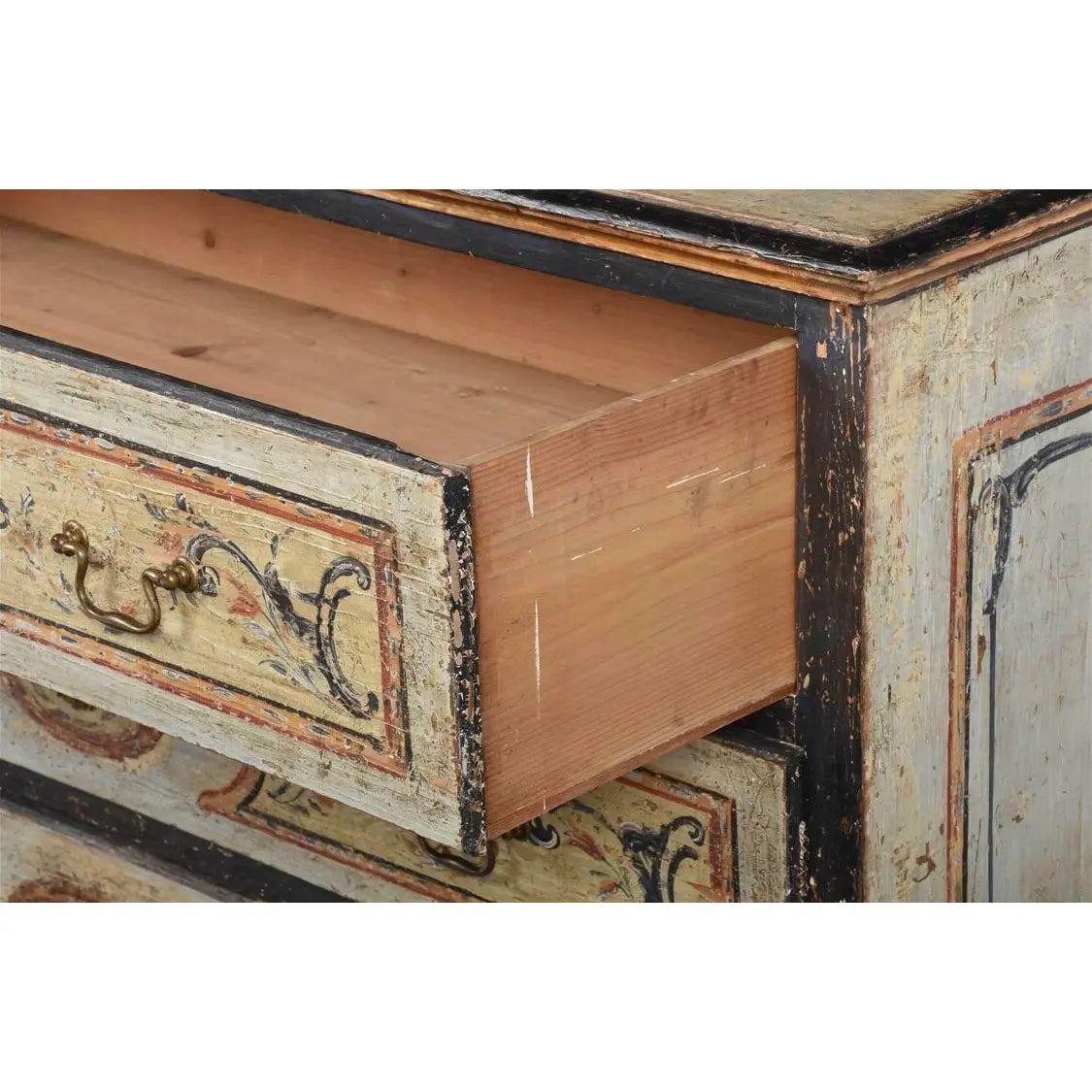 18th Century Italian Neoclassical Polychrome Painted Commode