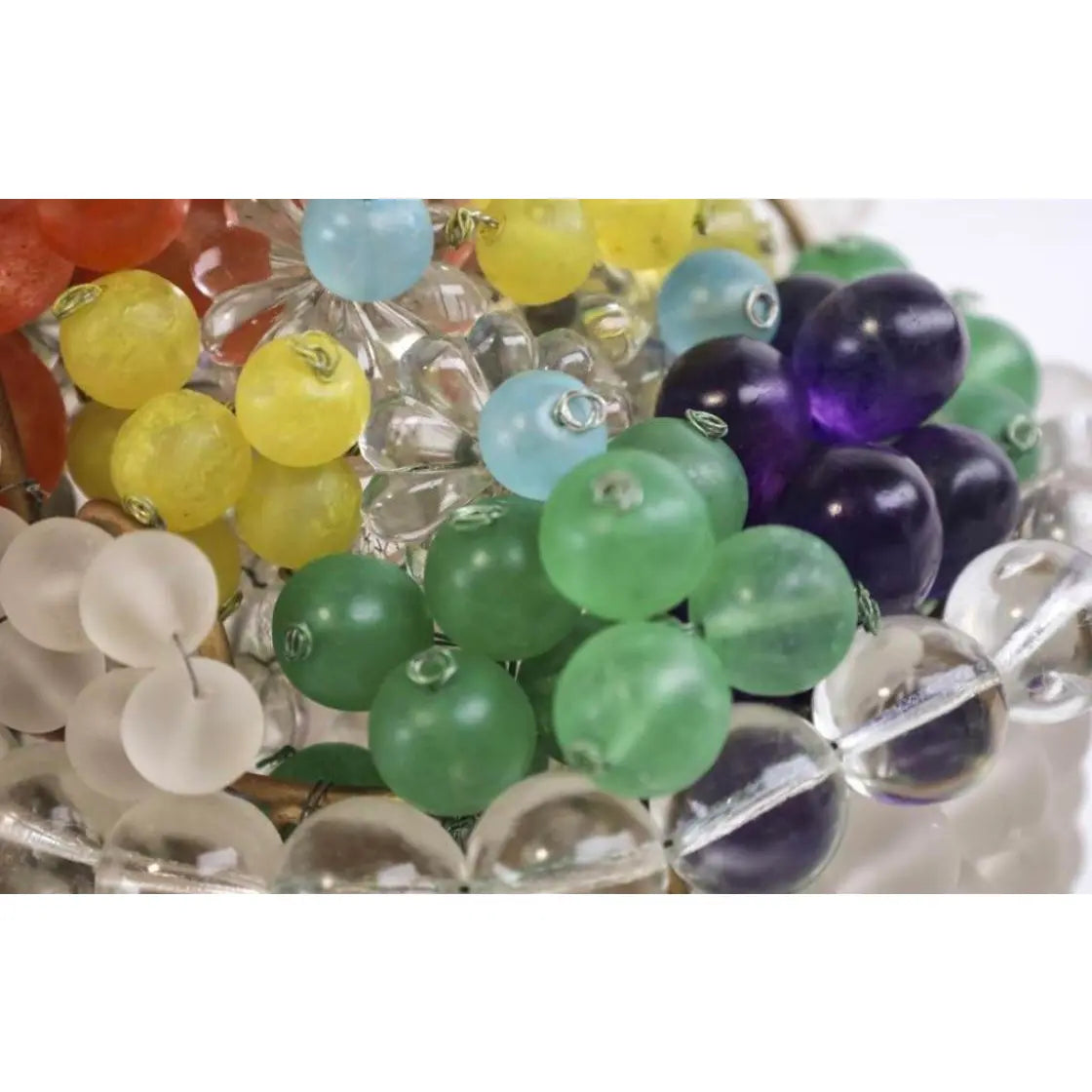 1930s Czechoslovakian Art Glass Fruit Basket Lamp, Czech Glass