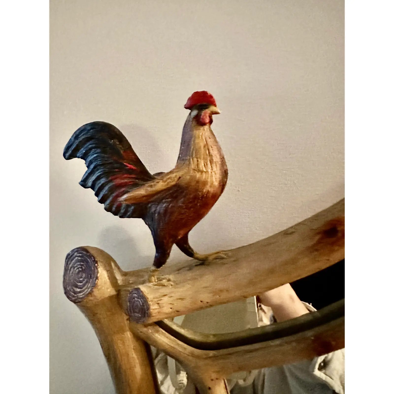 Carvers Guild Roosters With Wheat Sheaves Candle Sconce Mirror