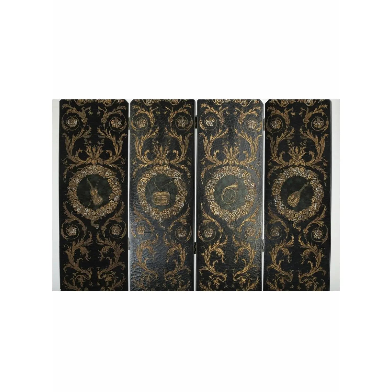 Contemporary Wood 4 Panel Screen