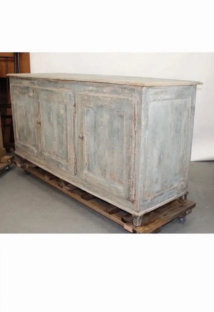 19th Century French Directiore Style Painted Pine Sideboard Buffet Enfilade