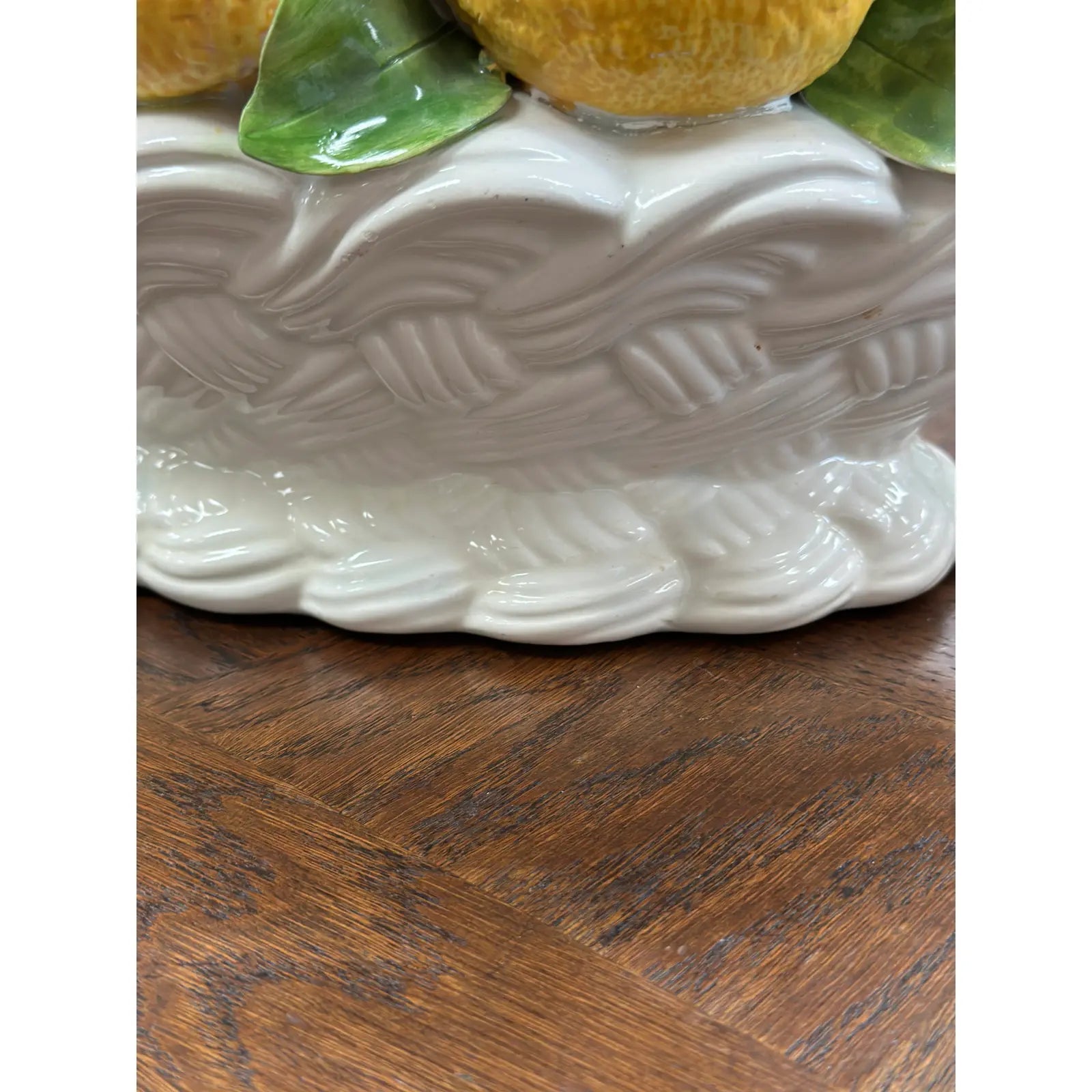 Vintage Italian Lemon Ceramic Glazed Centerpiece Topiary