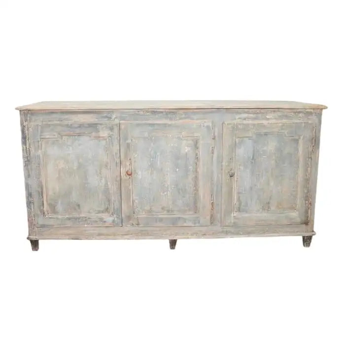 19th Century French Directiore Style Painted Pine Sideboard Buffet Enfilade