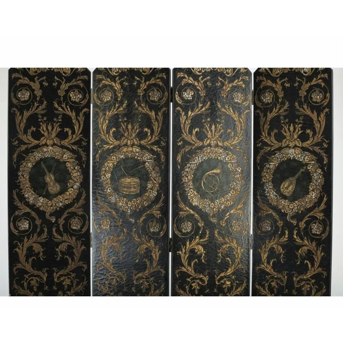 Contemporary Wood 4 Panel Screen
